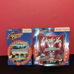 NASCAR DALE EARNHARDT SR & JR Toy Car Set - WINNERS CIRCLE DIE CAST